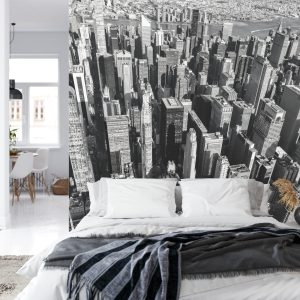 Papier Peint Forêt De Gratte-Ciel En Noir Et Blanc – Image 8