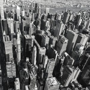 Papier Peint Forêt De Gratte-Ciel En Noir Et Blanc – Image 1