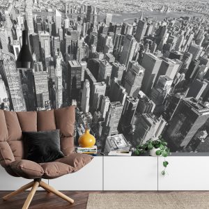 Papier Peint Forêt De Gratte-Ciel En Noir Et Blanc – Image 4