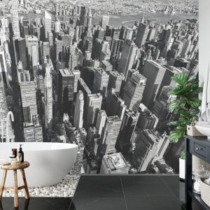 Papier Peint Forêt De Gratte-Ciel En Noir Et Blanc – Image 5