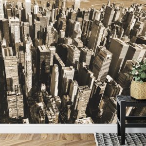 Papier Peint Forêt De Gratte-Ciel En Sépia – Image 7