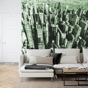 Papier Peint Forêt De Gratte-Ciel En Vert – Image 6