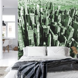 Papier Peint Forêt De Gratte-Ciel En Vert – Image 8