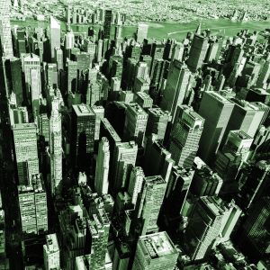 Papier Peint Forêt De Gratte-Ciel En Vert – Image 1