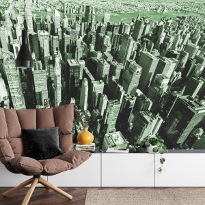 Papier Peint Forêt De Gratte-Ciel En Vert – Image 4