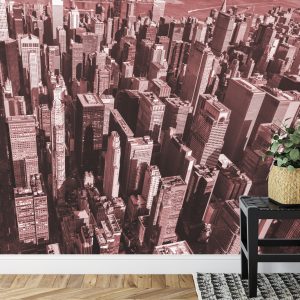 Papier Peint Forêt De Gratte-Ciel En Rouge – Image 7