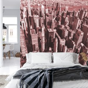 Papier Peint Forêt De Gratte-Ciel En Rouge – Image 8