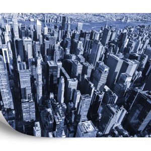 Papier Peint Forêt De Gratte-Ciel En Bleu – Image 2