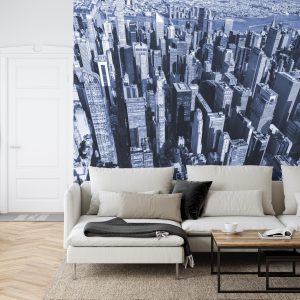 Papier Peint Forêt De Gratte-Ciel En Bleu – Image 6