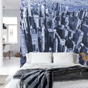 Papier Peint Forêt De Gratte-Ciel En Bleu – Image 8