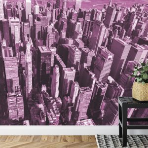 Papier Peint Forêt De Gratte-Ciel En Rose – Image 7