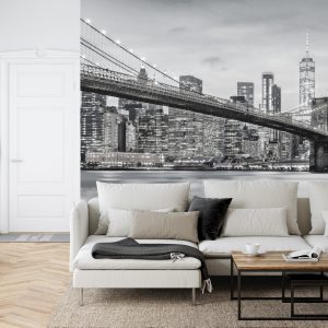 Papier Peint Pont De Brooklyn Nyc En Noir Et Blanc – Image 6