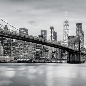 Papier Peint Pont De Brooklyn Nyc En Noir Et Blanc – Image 1