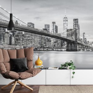 Papier Peint Pont De Brooklyn Nyc En Noir Et Blanc – Image 4