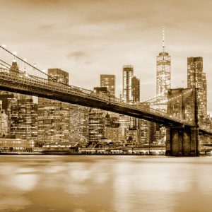 Papier Peint Pont De Brooklyn Nyc En Sépia – Image 1