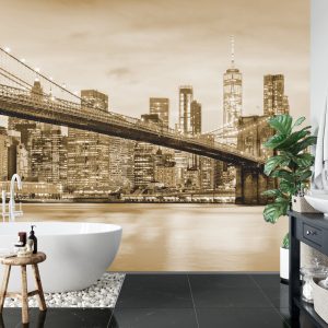 Papier Peint Pont De Brooklyn Nyc En Sépia – Image 5