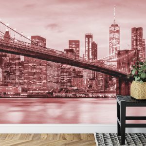 Papier Peint Pont De Brooklyn Nyc En Rouge – Image 7