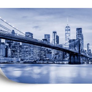Papier Peint Pont De Brooklyn Nyc En Bleu – Image 2