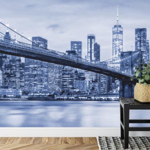 Papier Peint Pont De Brooklyn Nyc En Bleu – Image 7