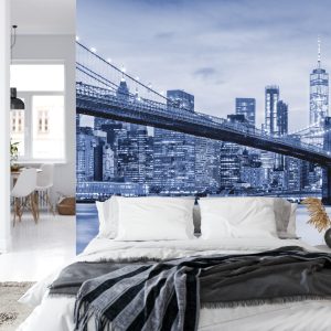 Papier Peint Pont De Brooklyn Nyc En Bleu – Image 8