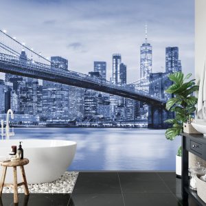 Papier Peint Pont De Brooklyn Nyc En Bleu – Image 5