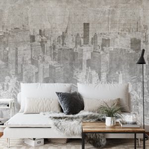 Papier Peint New York City Grunge I Mono – Image 3