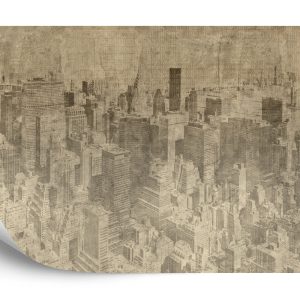 Papier Peint New York City Grunge I Sépia – Image 2