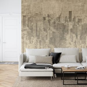 Papier Peint New York City Grunge I Sépia – Image 6