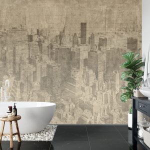 Papier Peint New York City Grunge I Sépia – Image 5