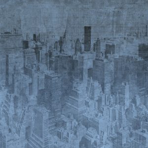 Papier Peint New York City Grunge I Bleu – Image 1