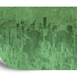 Papier Peint New York City Grunge Je Vert – Image 2