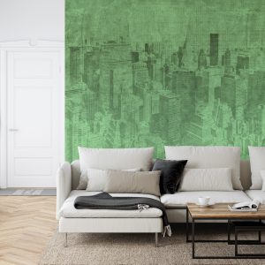 Papier Peint New York City Grunge Je Vert – Image 6