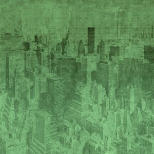 Papier Peint New York City Grunge Je Vert – Image 1