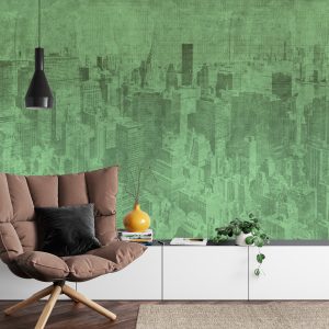 Papier Peint New York City Grunge Je Vert – Image 4