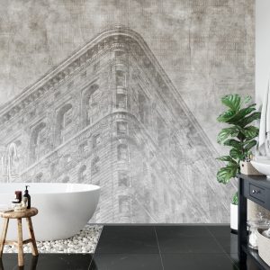 Papier Peint New York City Grunge Ii Mono – Image 5