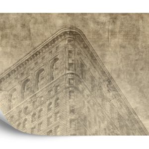 Papier Peint New York City Grunge Ii Sépia – Image 2