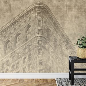 Papier Peint New York City Grunge Ii Sépia – Image 7