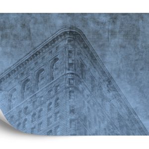 Papier Peint New York City Grunge Ii Bleu – Image 2