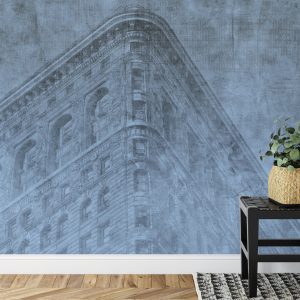 Papier Peint New York City Grunge Ii Bleu – Image 7