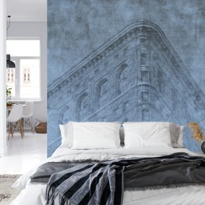 Papier Peint New York City Grunge Ii Bleu – Image 8