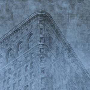 Papier Peint New York City Grunge Ii Bleu – Image 1