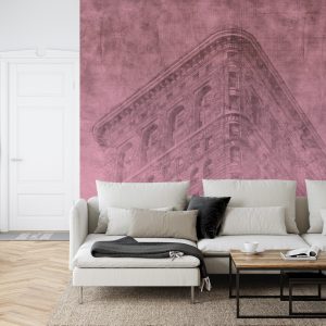 Papier Peint New York City Grunge Ii Rose – Image 6