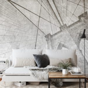 Papier Peint Pont De Brooklyn, Grunge, Mono – Image 3