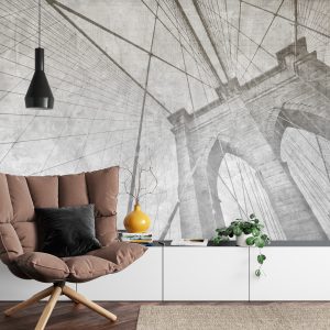 Papier Peint Pont De Brooklyn, Grunge, Mono – Image 4