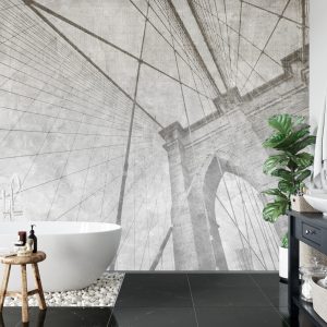 Papier Peint Pont De Brooklyn, Grunge, Mono – Image 5