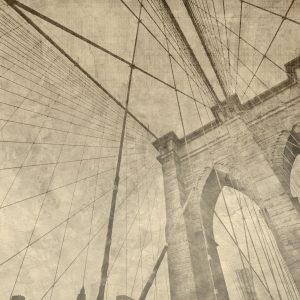 Papier Peint Pont De Brooklyn Grunge Sépia – Image 1