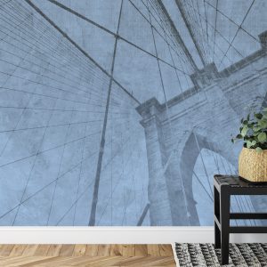 Papier Peint Pont De Brooklyn Bleu Grunge – Image 7