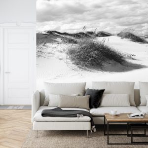 Papier Peint Après-Midi Dans Les Dunes Noir & Blanc – Image 6