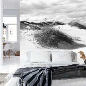 Papier Peint Après-Midi Dans Les Dunes Noir & Blanc – Image 8