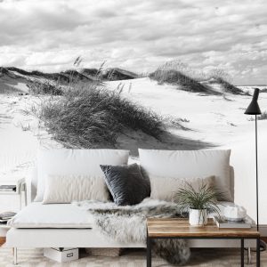 Papier Peint Après-Midi Dans Les Dunes Noir & Blanc – Image 3